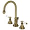 Kingston Brass KS2983BPL Widespread Bathroom Faucet with Brass Pop-Up, Antique Brass KS2983BPL - alternate 1